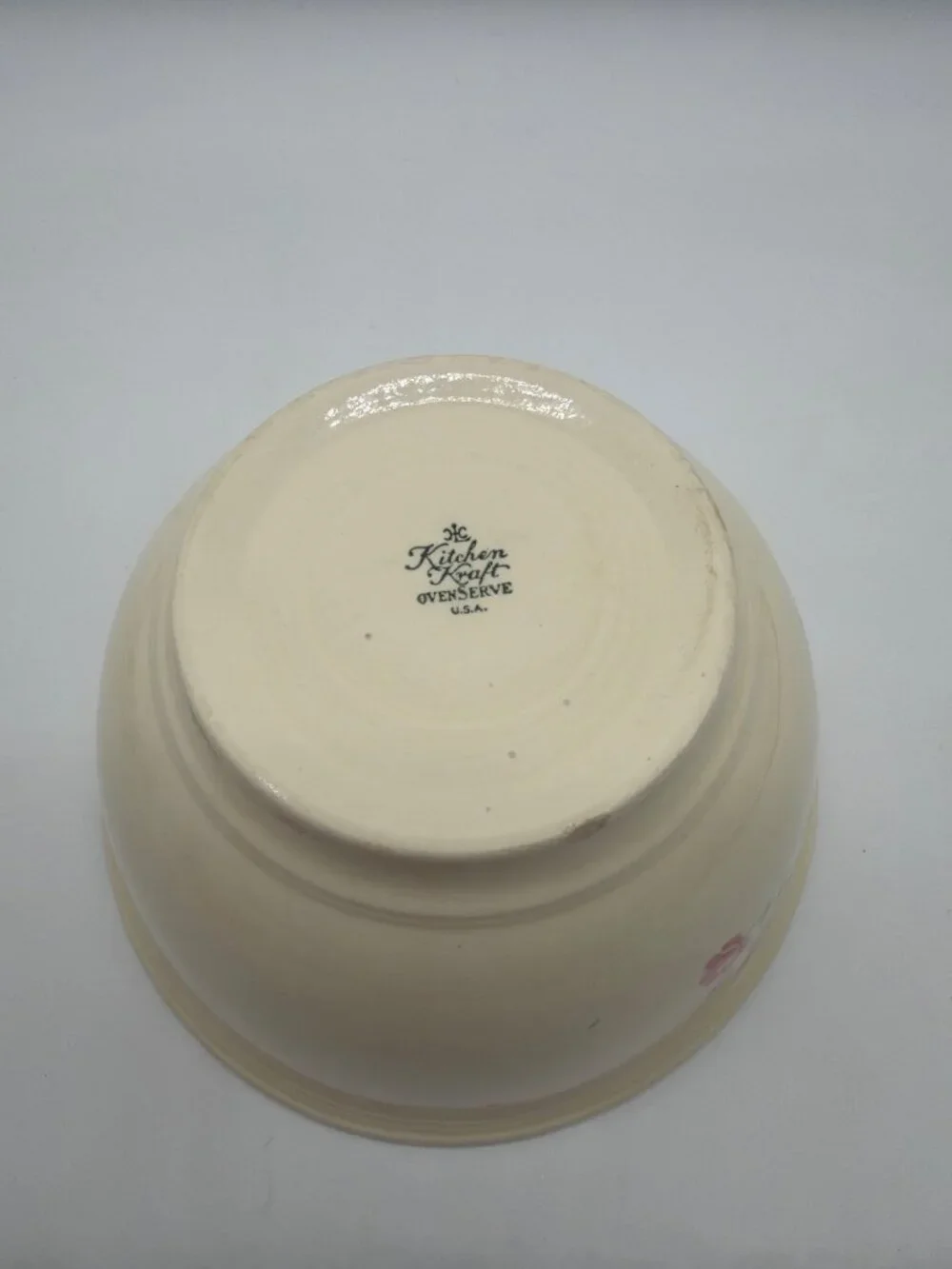 Vintage Kitchen Kraft Ovenserve Floral Mixing Bowl 8.5